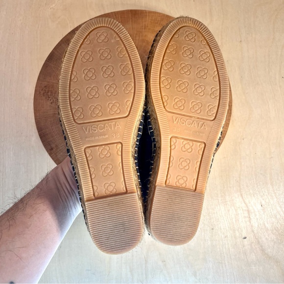 Viscata | Barceloneta Canvas Espadrille Flats in Navy Size 38/7 - Picture 13 of 13